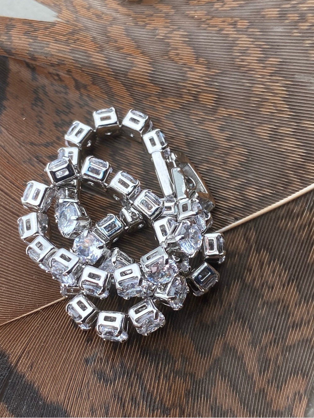 Classic Silver-Tone Crystal CZ Tennis Bracelet - Women’s Size 7 - Picture 7 of 9
